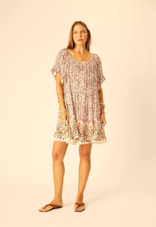 Dresses Shop Natalie Martin MARINA DRESS Petite Fleur Aubergine