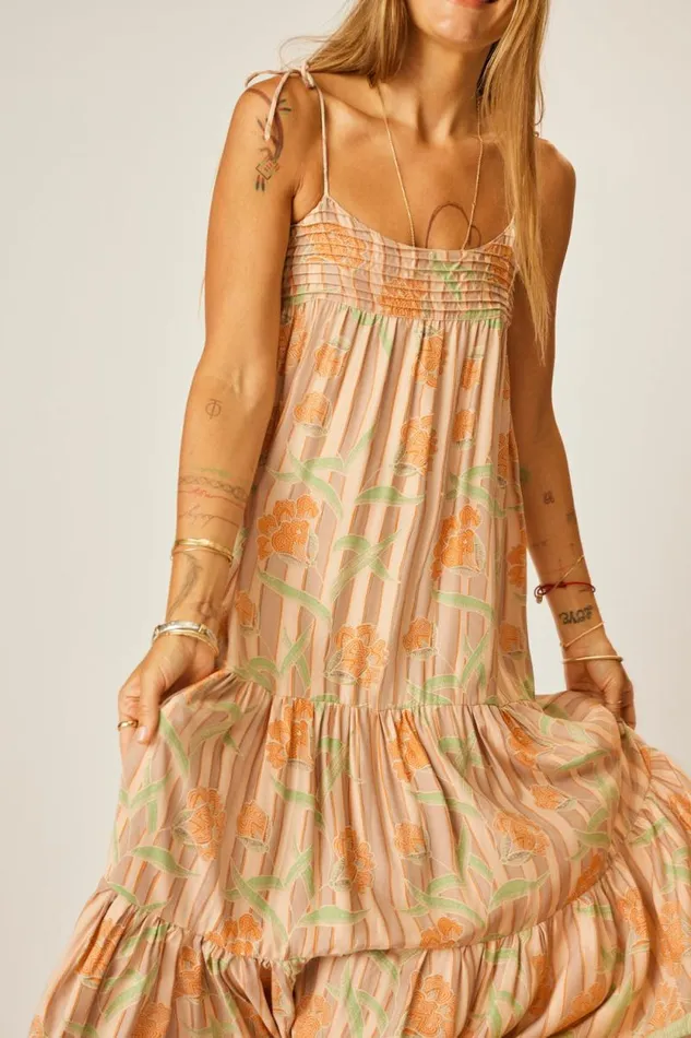 Dresses Shop Natalie Martin MELANIE DRESS Chamomile Apricot