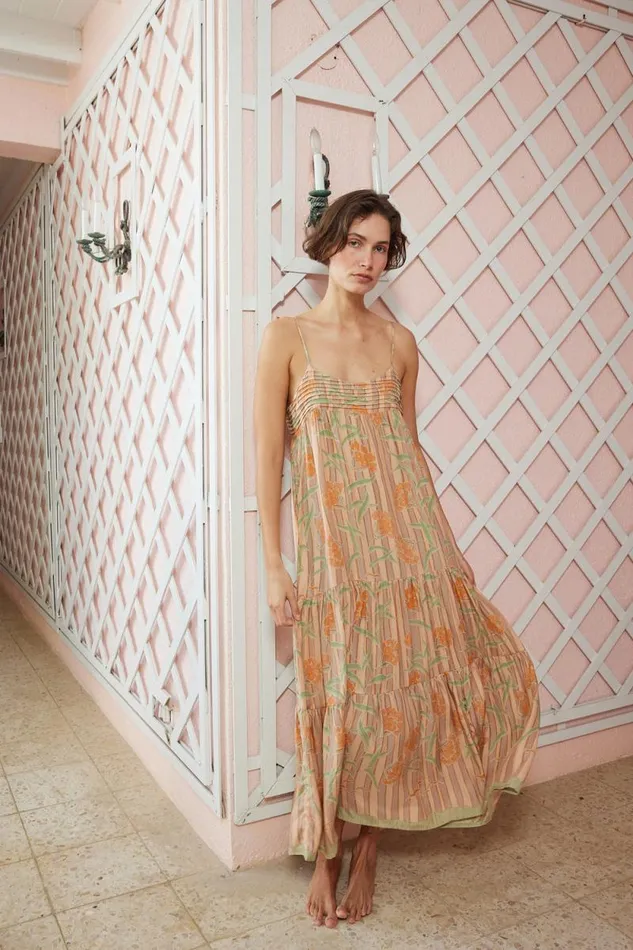 Dresses Shop Natalie Martin MELANIE DRESS Chamomile Apricot