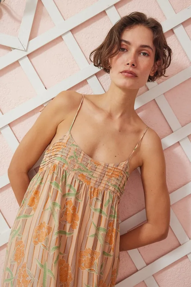 Dresses Shop Natalie Martin MELANIE DRESS Chamomile Apricot