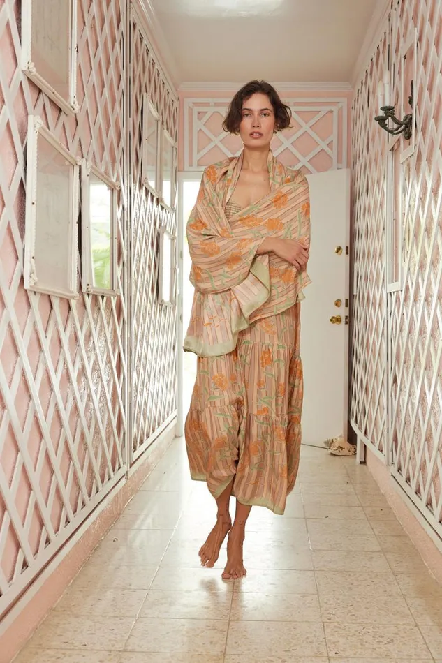 Dresses Shop Natalie Martin MELANIE DRESS Chamomile Apricot