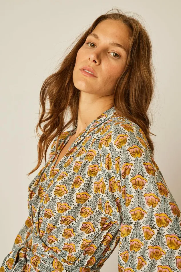 Dresses Shop Natalie Martin NICO LS MAXI WITH SASH Tulip French Blue