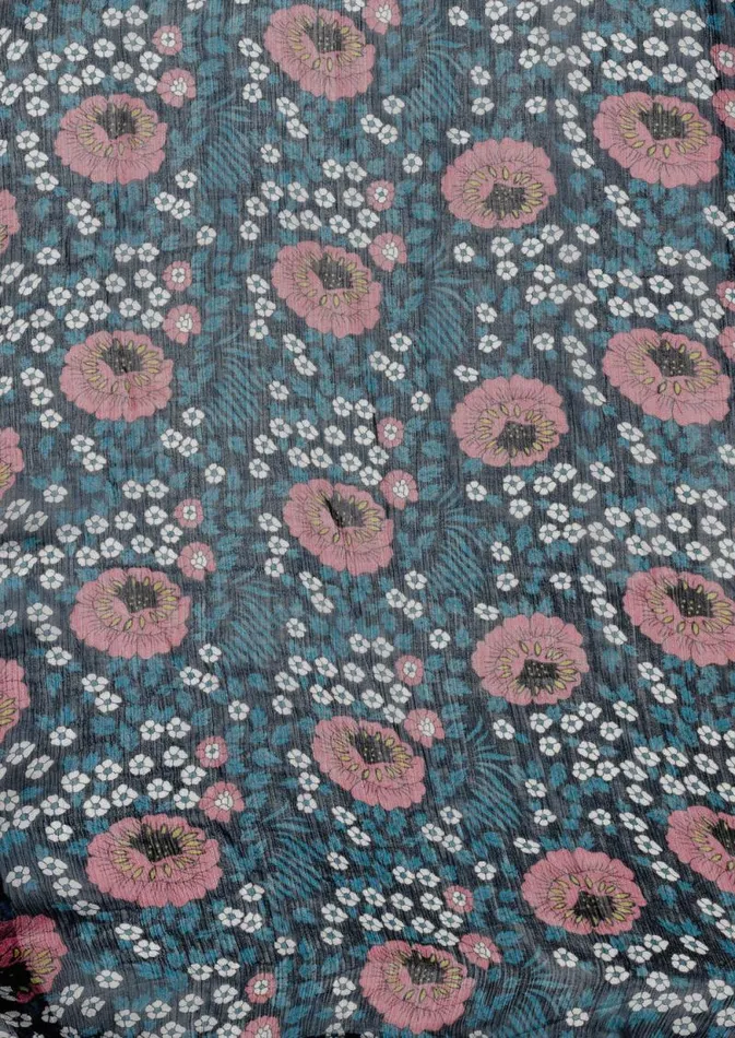 Dresses Shop Natalie Martin NICO LS MAXI WITH SASH Vintage Flowers Indigo