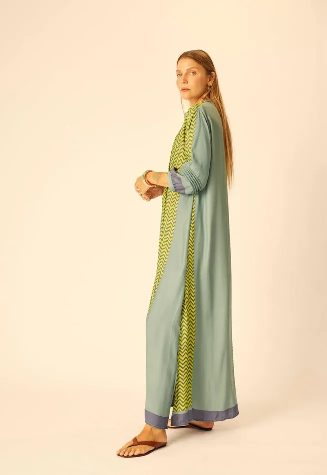 Dresses Shop Natalie Martin SAMMIE MAXI Block Zigzag Noire