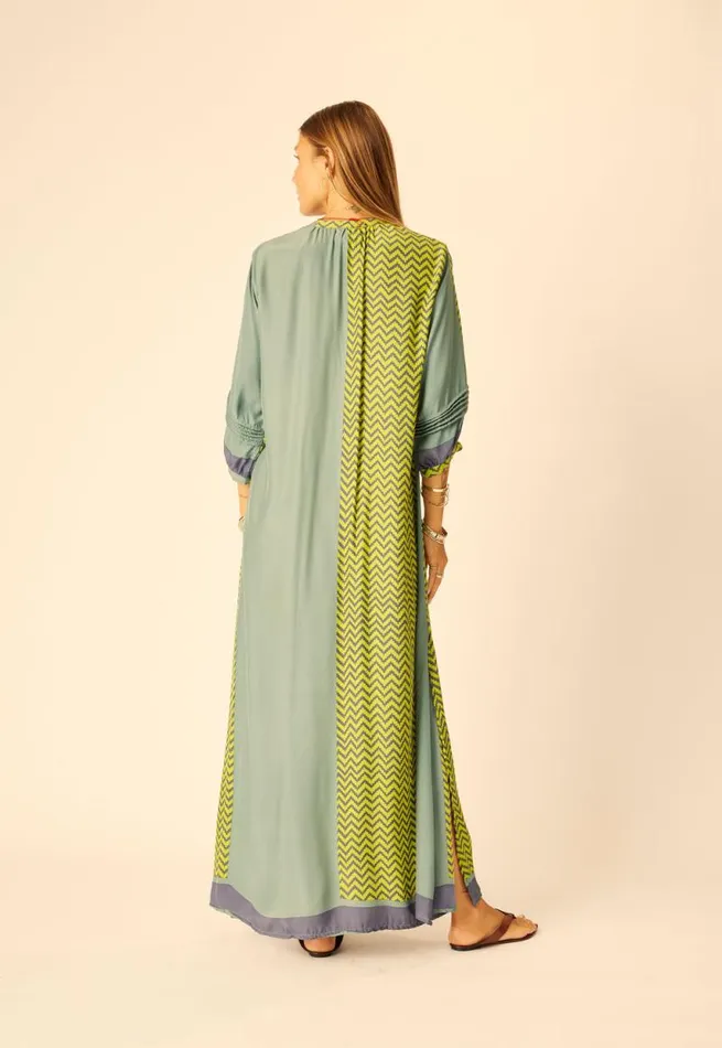 Dresses Shop Natalie Martin SAMMIE MAXI Block Zigzag Noire