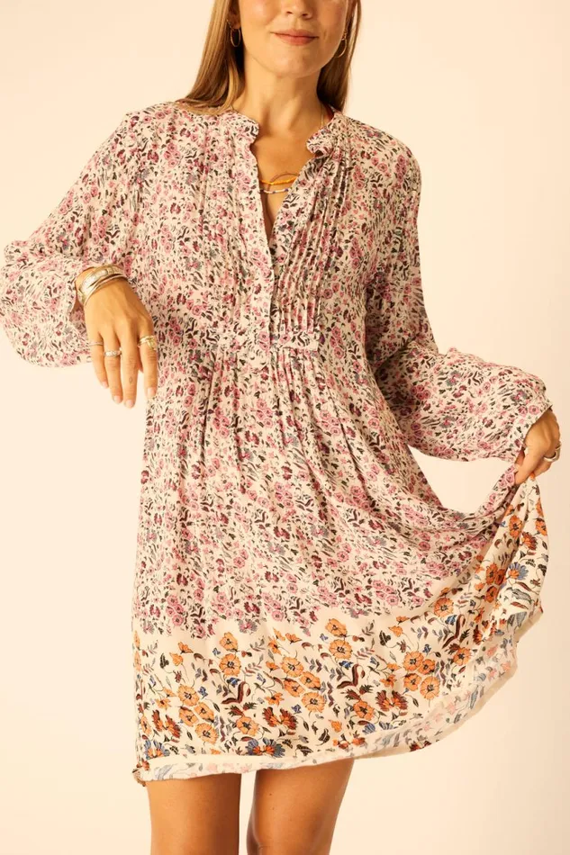Dresses Shop Natalie Martin SAMMIE SHORT DRESS Petite Fleur Rose