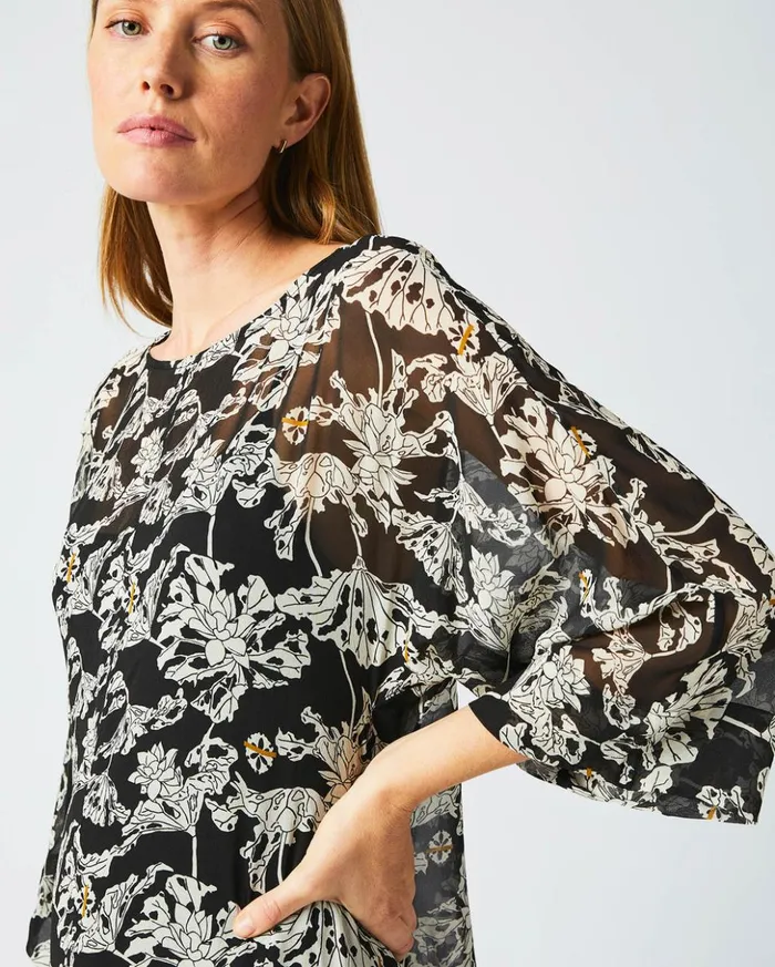 Dresses Women Billy Reid Sheer Zen Dress Blackwhite