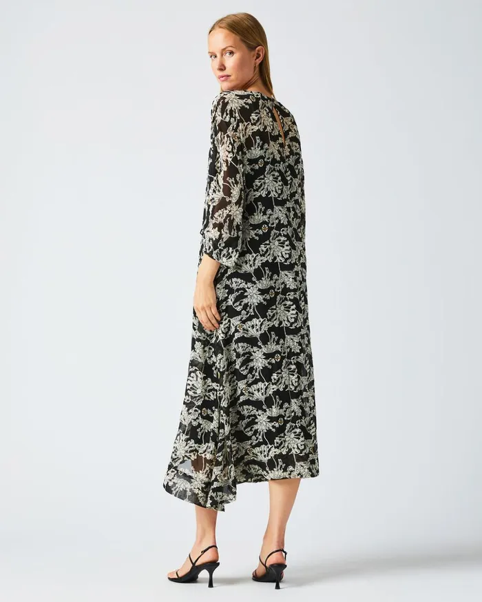 Dresses Women Billy Reid Sheer Zen Dress Blackwhite