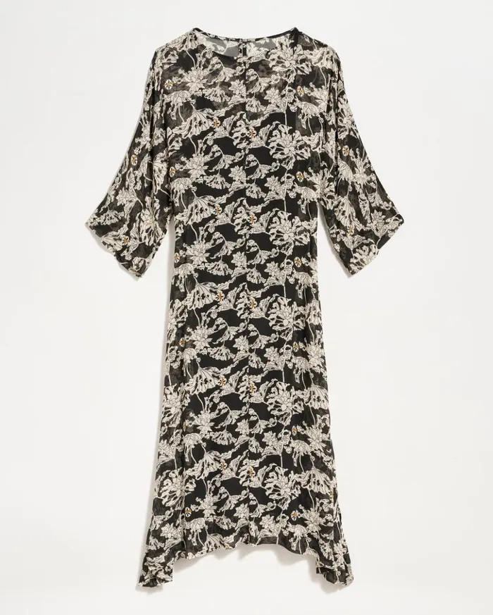 Dresses Women Billy Reid Sheer Zen Dress Blackwhite