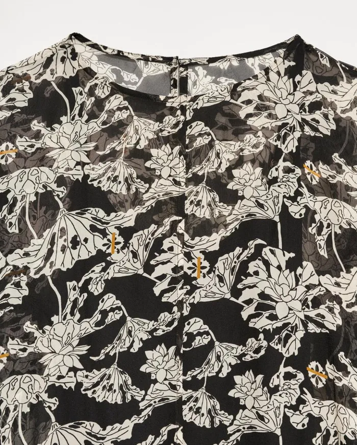 Dresses Women Billy Reid Sheer Zen Dress Blackwhite