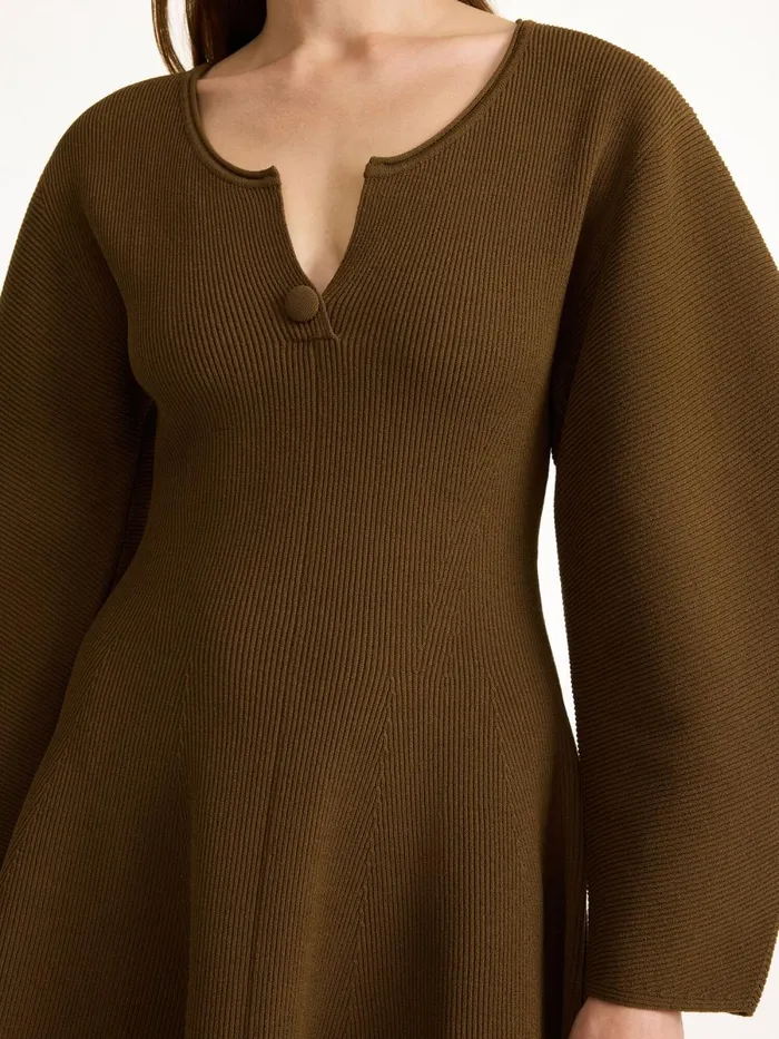 Dresses Women By Malene Birger Francesa Mini Dress Shitake Dresses Women By Malene Birger Francesa Mini Dress Shitake