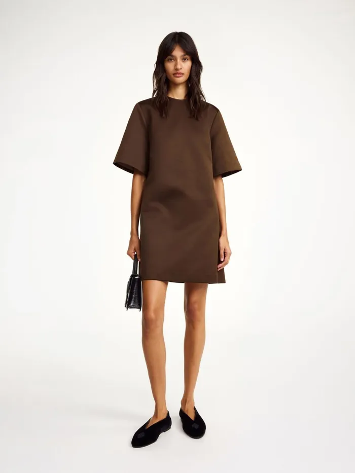 Dresses Women By Malene Birger Harperz Mini Dress Dark Mahogany
