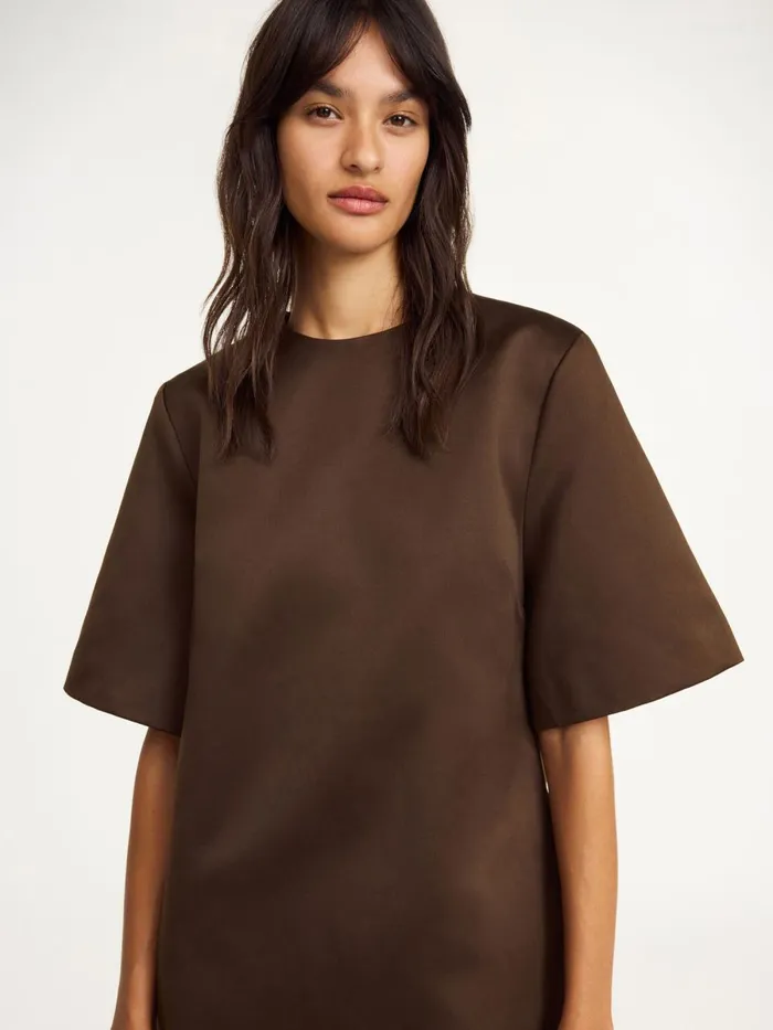 Dresses Women By Malene Birger Harperz Mini Dress Dark Mahogany Dresses Women By Malene Birger Harperz Mini Dress Dark Mahogany