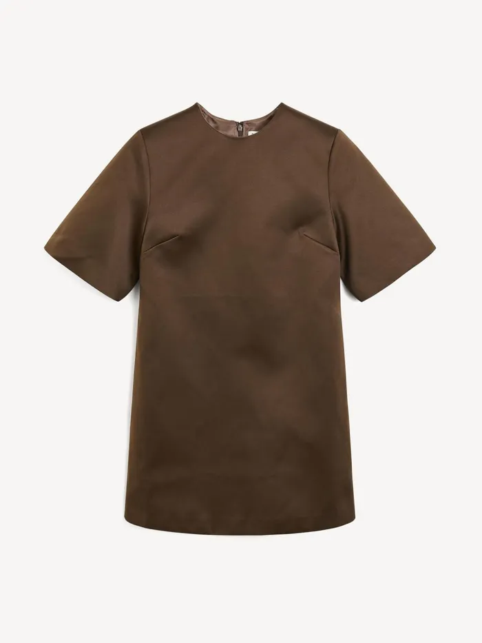 Dresses Women By Malene Birger Harperz Mini Dress Dark Mahogany Dresses Women By Malene Birger Harperz Mini Dress Dark Mahogany