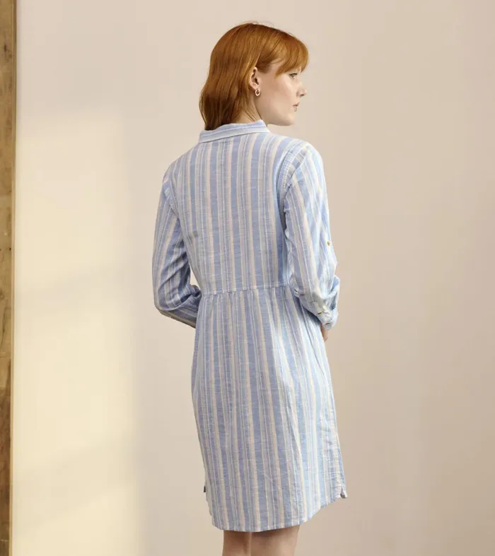 Dresses Women Hatley Cara Shirt Dress 8211 Light Blue Stripes