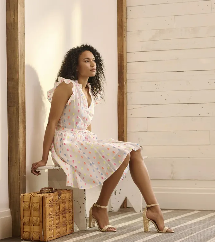 Dresses Women Hatley Godet Belted Dress 8211 Summer Dots