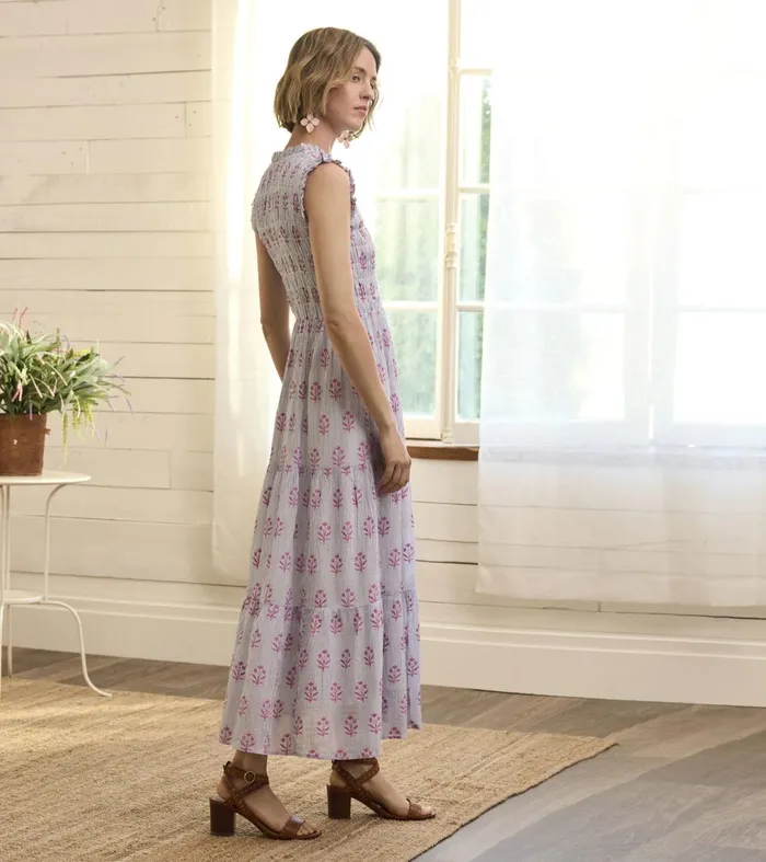 Dresses Women Hatley Smocked Maxi Dress 8211 Wildflower Seersucker