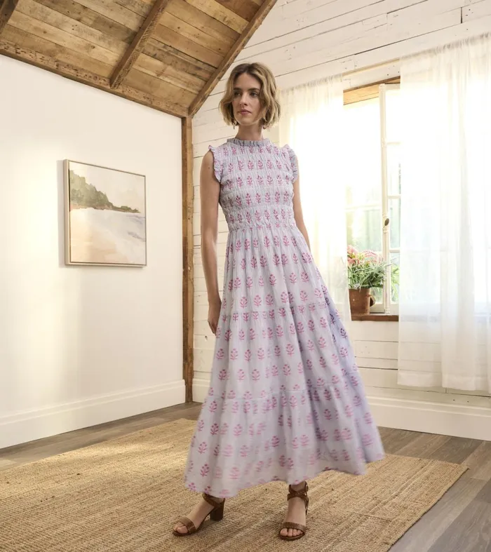 Dresses Women Hatley Smocked Maxi Dress 8211 Wildflower Seersucker