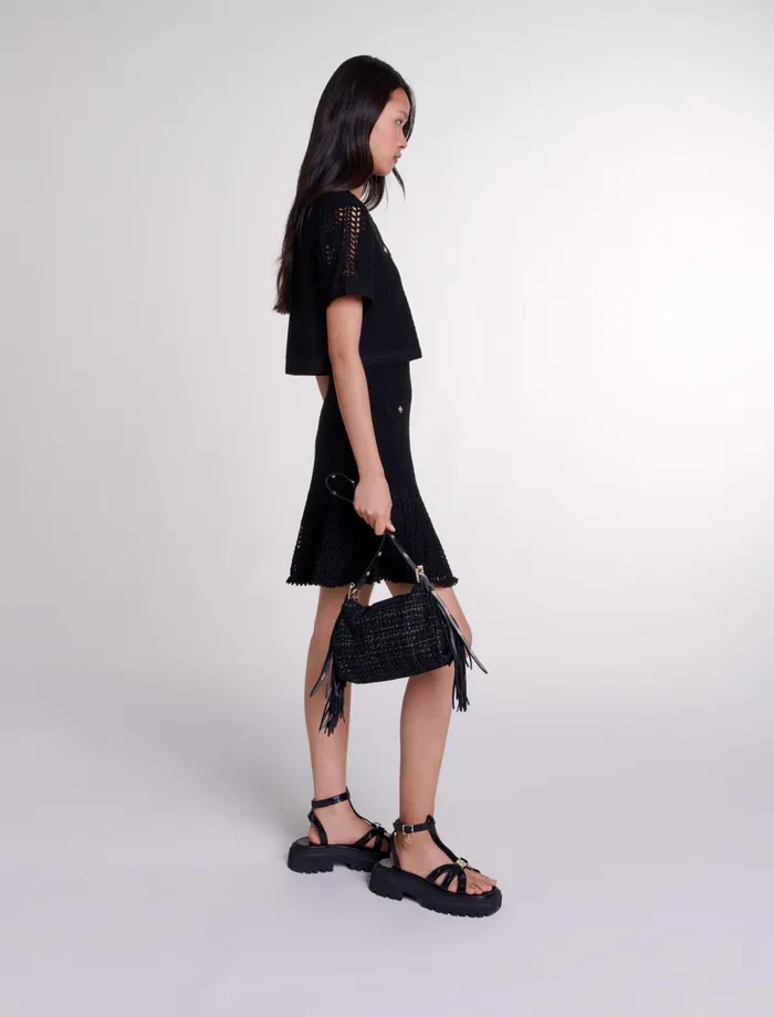 Dresses Women Maje 2In1 Crochet Dress Black