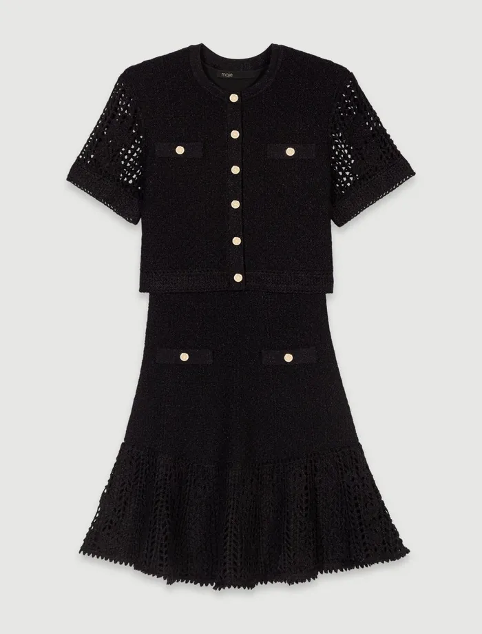 Dresses Women Maje 2In1 Crochet Dress Black