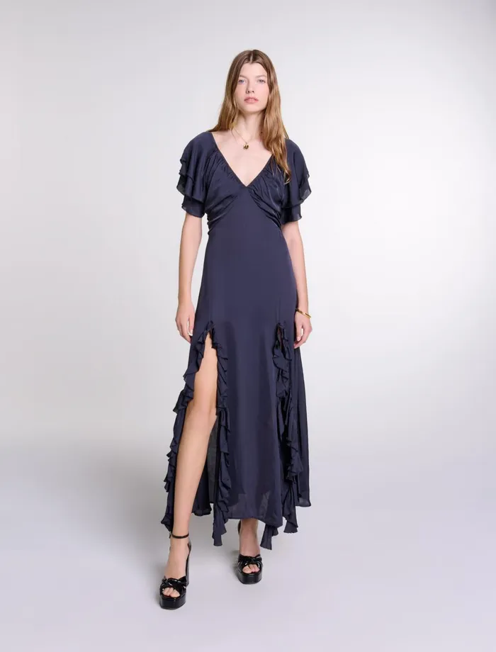 Dresses Women Maje OpenBack Maxi Dress Black