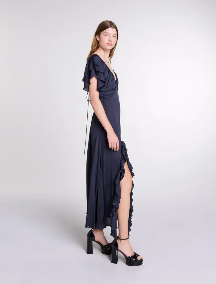 Dresses Women Maje OpenBack Maxi Dress Black