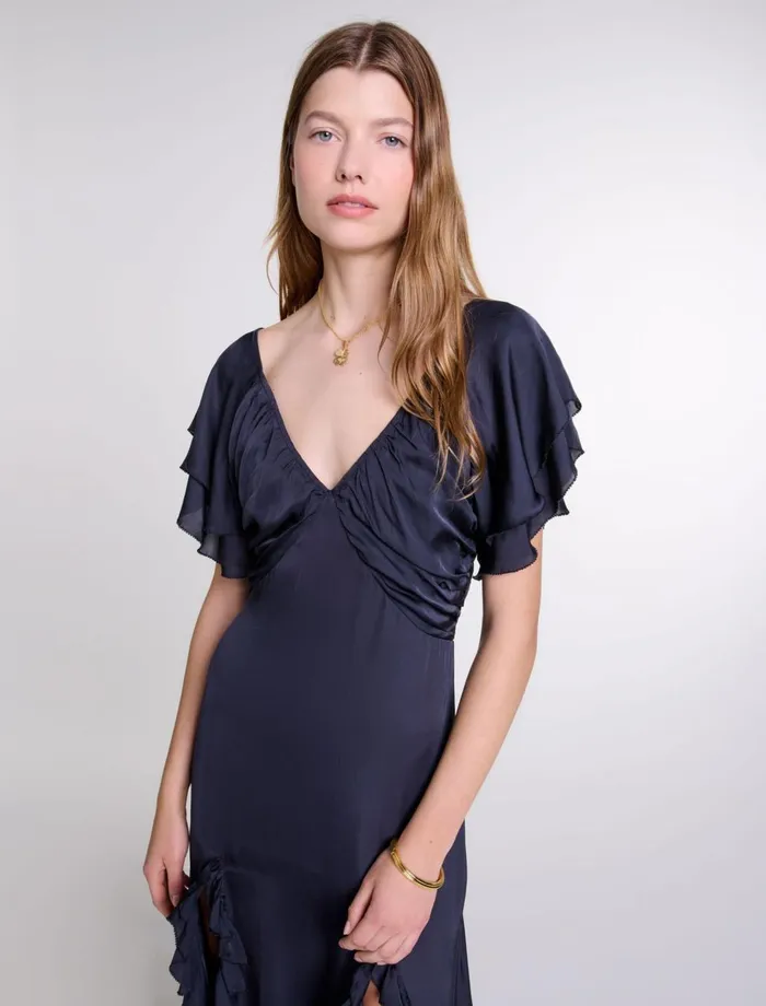 Dresses Women Maje OpenBack Maxi Dress Black