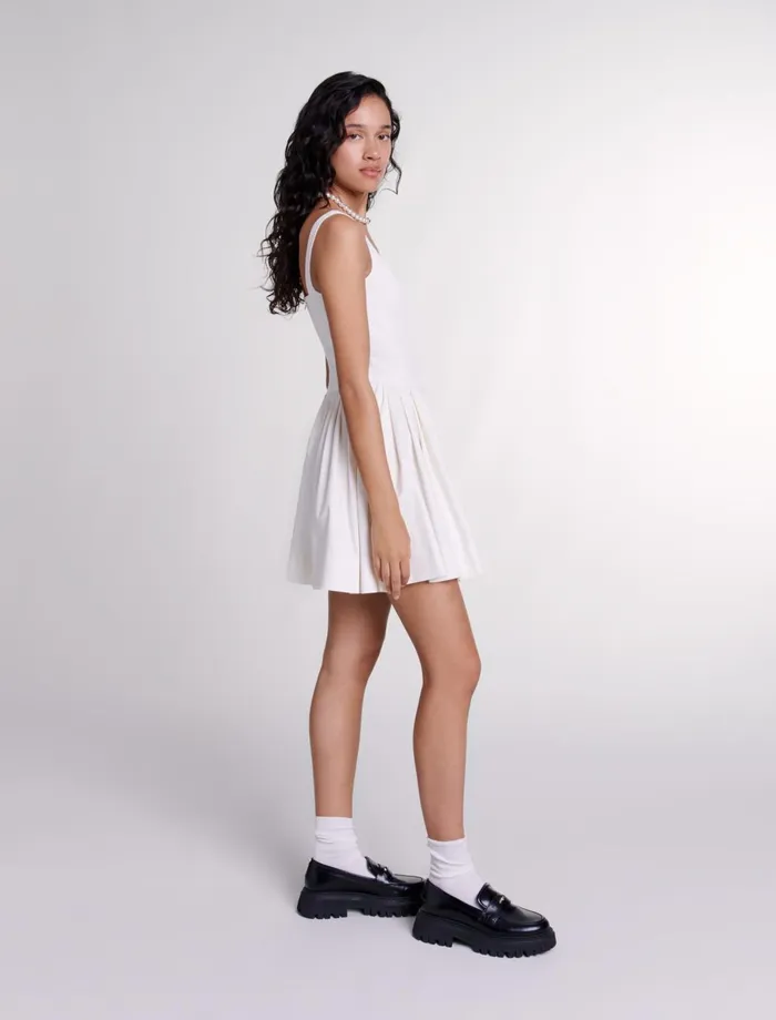 Dresses Women Maje Short Cotton Dress White