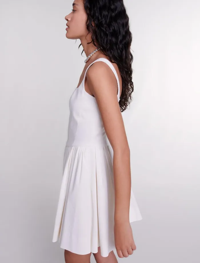 Dresses Women Maje Short Cotton Dress White