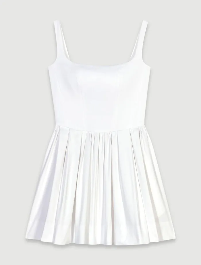 Dresses Women Maje Short Cotton Dress White