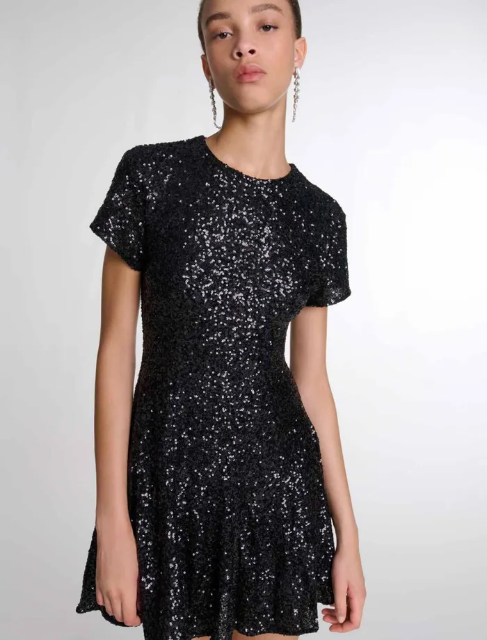 Dresses Women Maje Short Sequin Dress Black