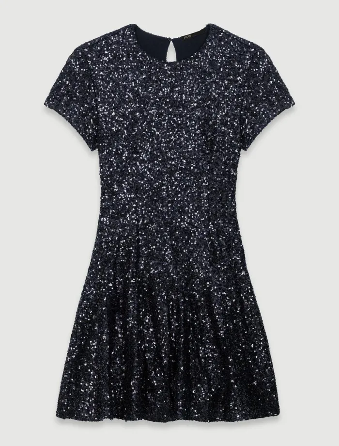 Dresses Women Maje Short Sequin Dress Black