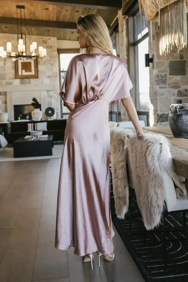 Elora Maxi Dress In Mauve Mauve Women Bohme Dresses