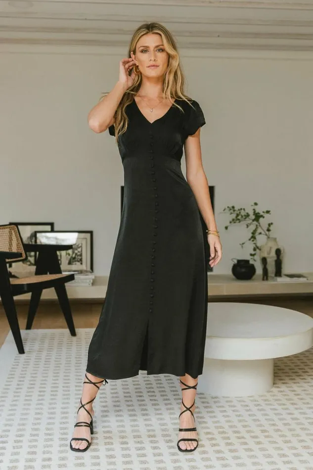 Emersyn Midi Dress In Black Black Women Bohme Dresses