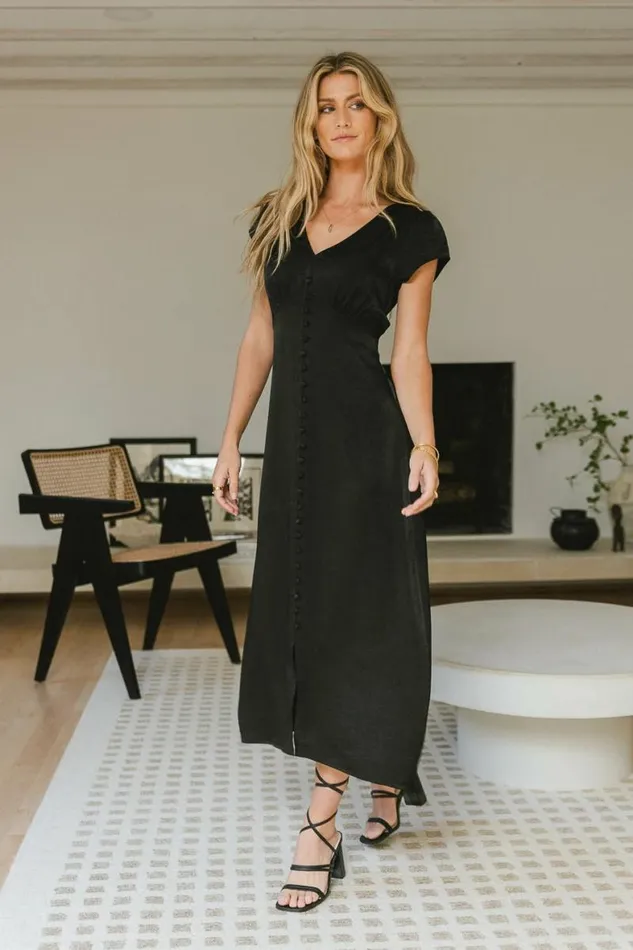Emersyn Midi Dress In Black Black Women Bohme Dresses