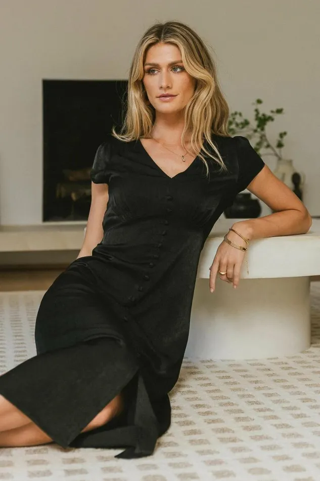 Emersyn Midi Dress In Black Black Women Bohme Dresses
