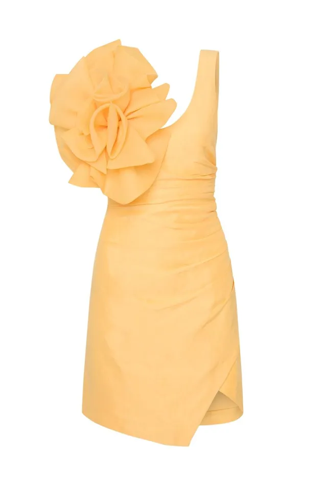 Energy Mini Dress Marigold Yellow Women Aje Wedding Guest Dresses