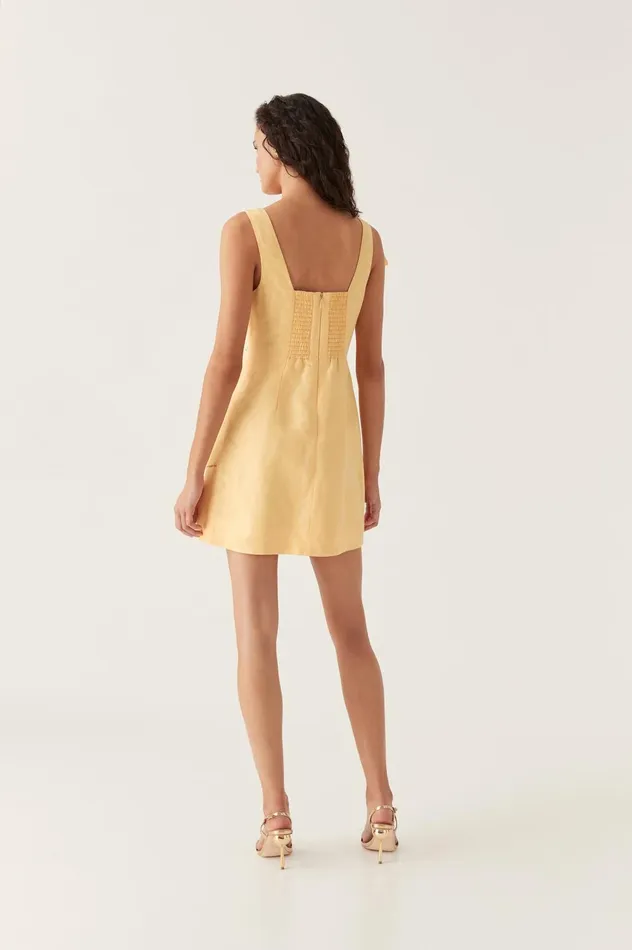 Energy Mini Dress Marigold Yellow Women Aje Wedding Guest Dresses