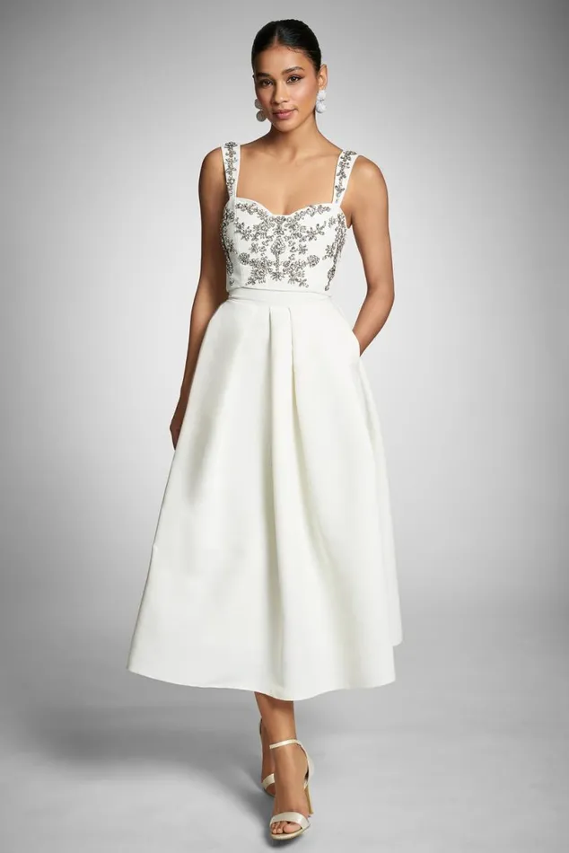Engagement Party Women Sachin and Babi Embellished Darcy Top 8211 Ivory