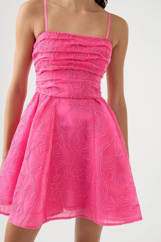 Evangeline Cornelli Mini Dress Protea Pink Women Aje Pink Dresses