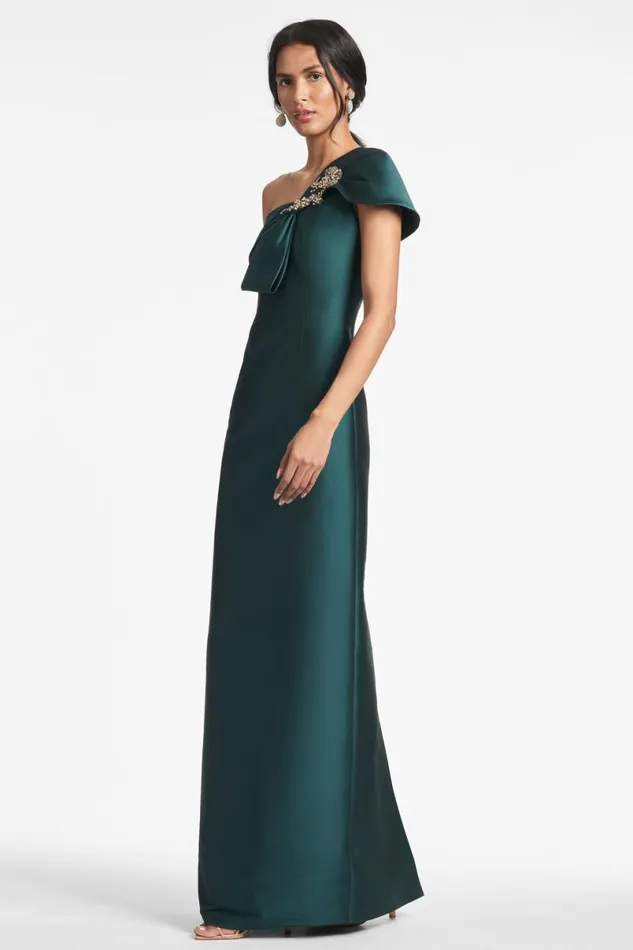 Evening Women Sachin and Babi Ines Gown 8211 Forest Green