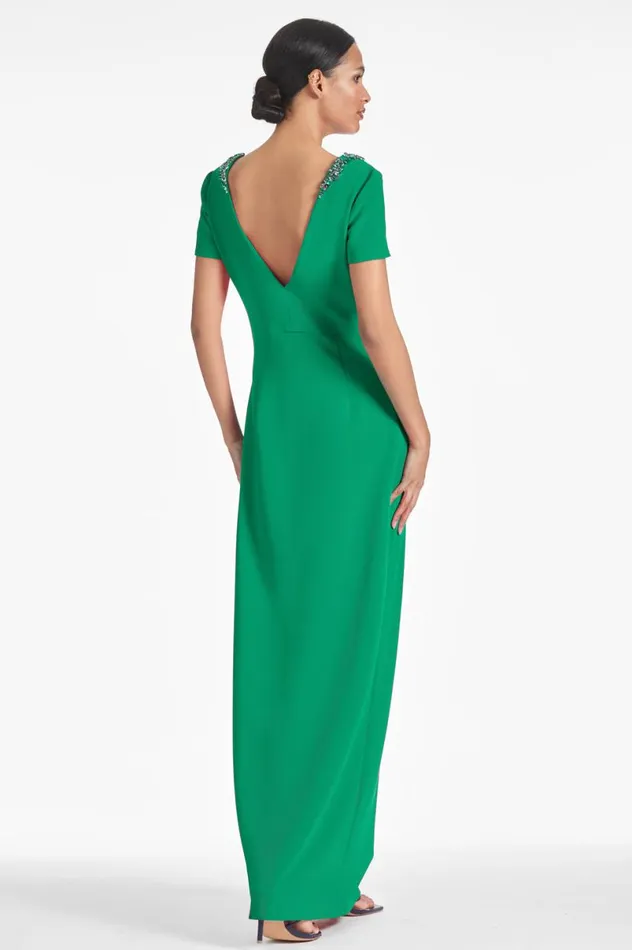 Evening Women Sachin and Babi Shiloh Gown 8211 Cadmium Green