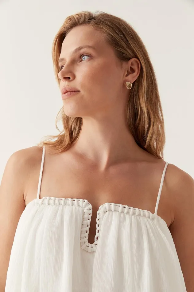 Filigree Sweetheart Midi Dress Ivory Women Aje White Dresses