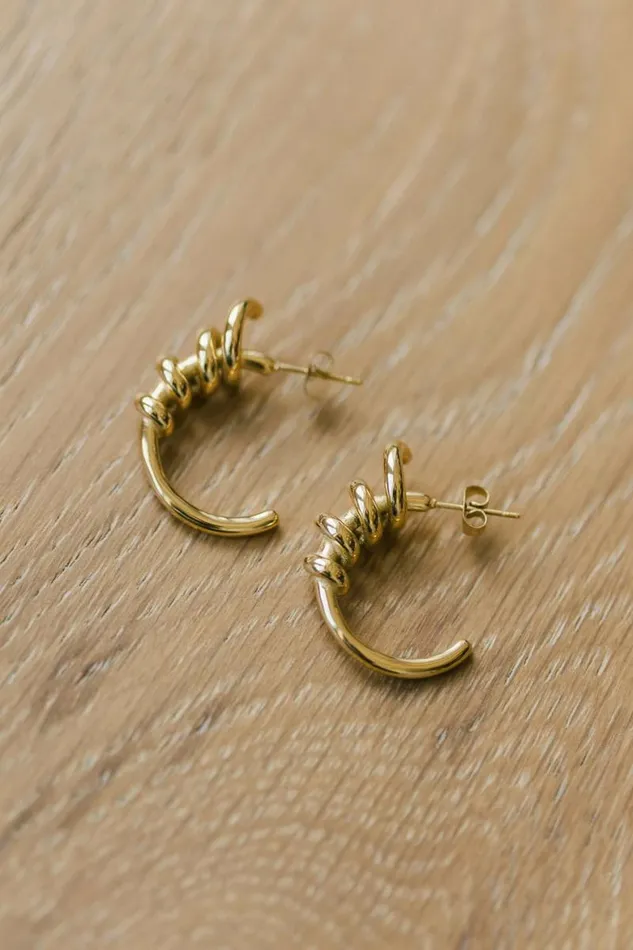 Finn Earrings Gold Women Bohme Jewelry