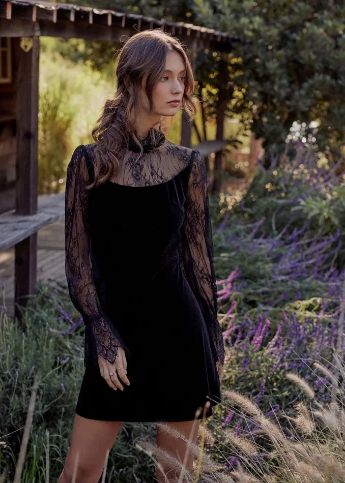 Fiore Mini Dress Black Women Lost Wander Dresses