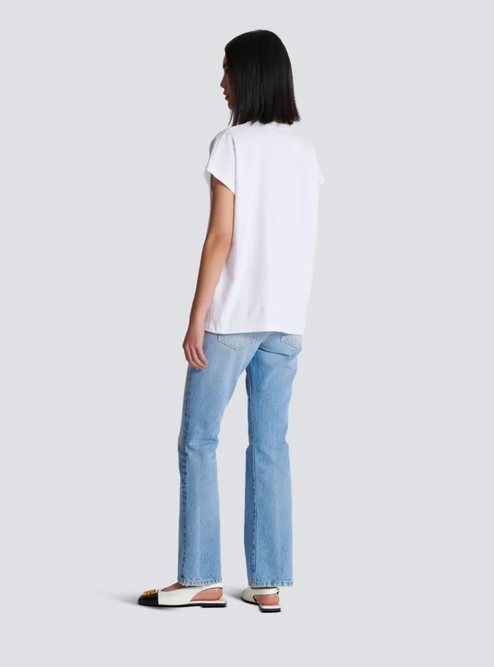 Flamingo Tshirt White Women Balmain TShirts