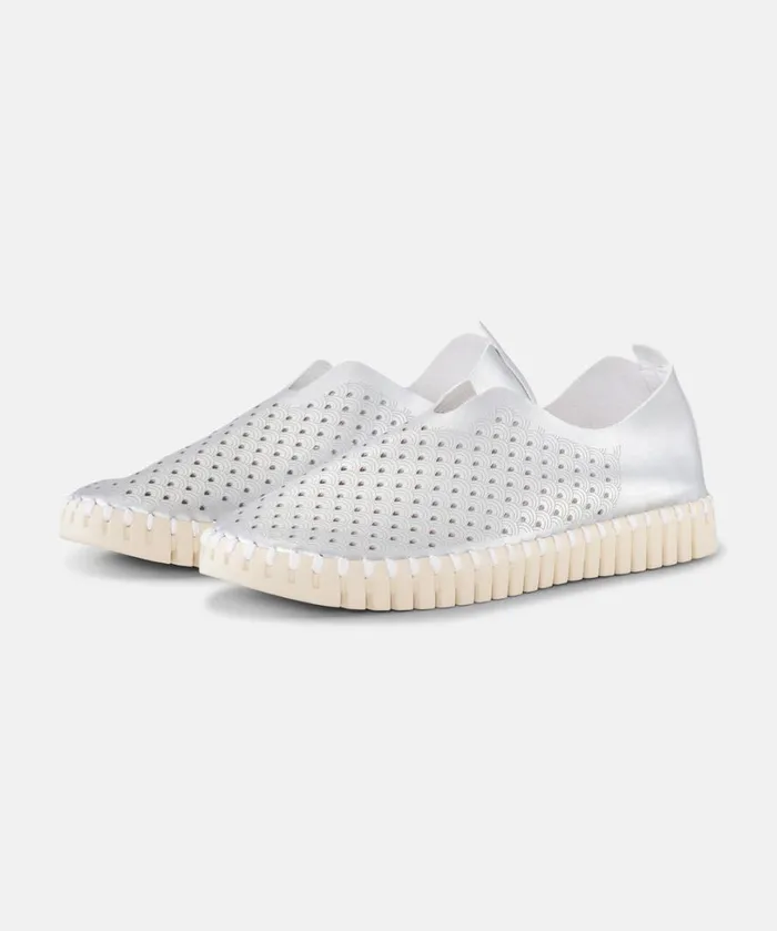 Flats 8211 Silver Shoes Ilse Jacobsen Tulip Flats