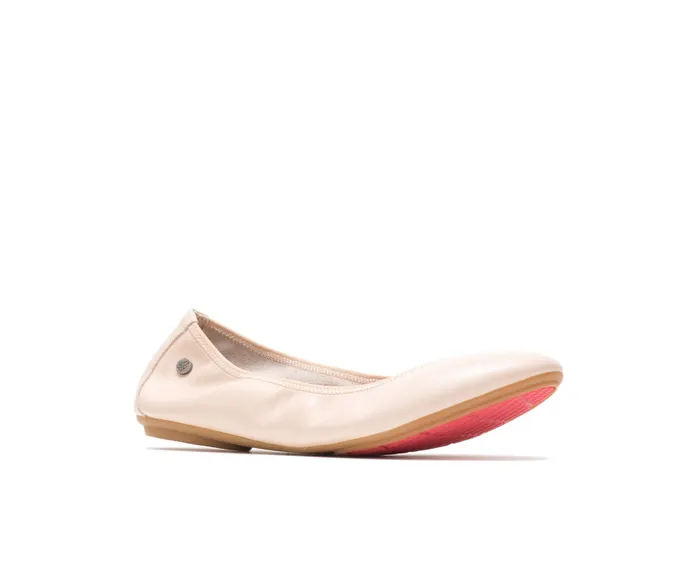 Flats and SlipOns Chaste Ballet Nude Leather 8211 Hush Puppies Women