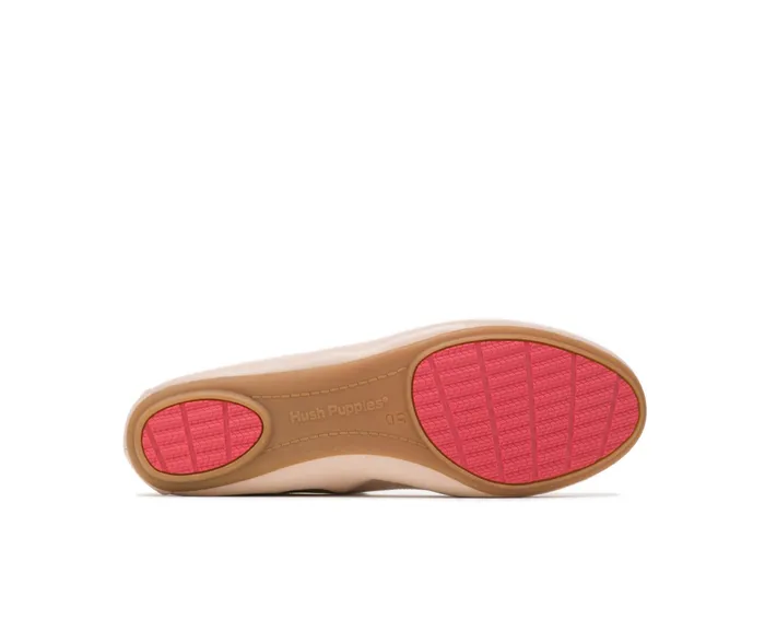 Flats and SlipOns Chaste Ballet Nude Leather 8211 Hush Puppies Women