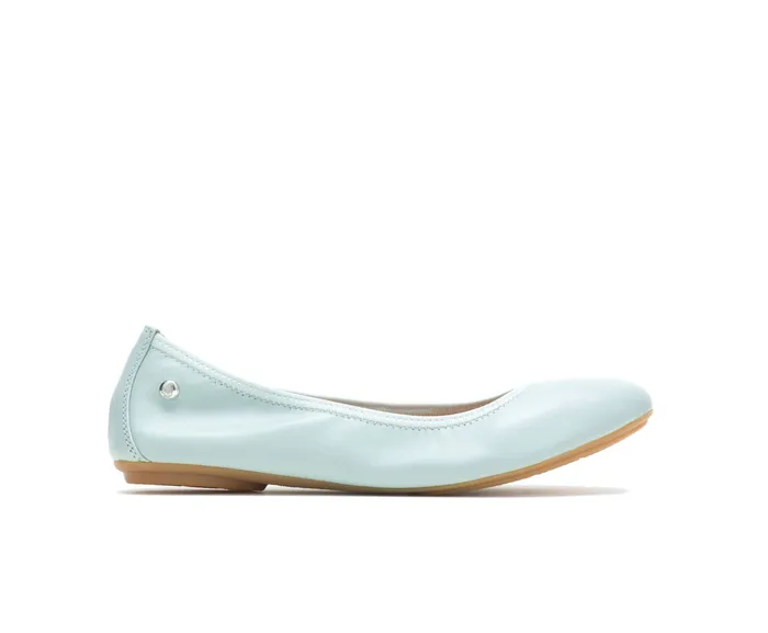 Flats and SlipOns Hush Puppies Women Chaste Ballet Seafoam Leather